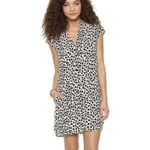 Madewell Leopard Print Shift Dress With Pockets
